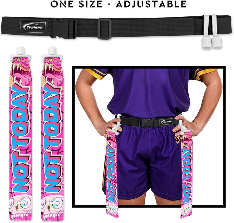 Trained Custom Flag Football Belt Set Includes 2 Pop Flag Football Flags and Belt | Durable Adult Flag Football Belts - Image 3